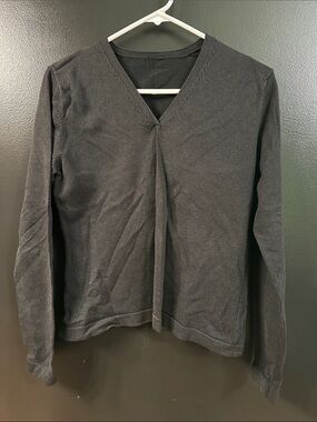 Women's Black V-Neck Sweater